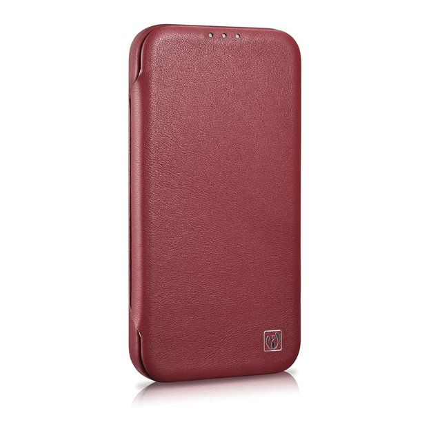 iCarer CE Premium Leather Folio Case iPhone 14 Pro Magnetic Flip Leather Folio Case MagSafe Red (WMI14220714-RD) 4