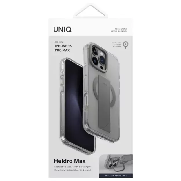 Uniq Heldro Max Magclick Charging Case for iPhone 16 Pro Max - Transparent 10