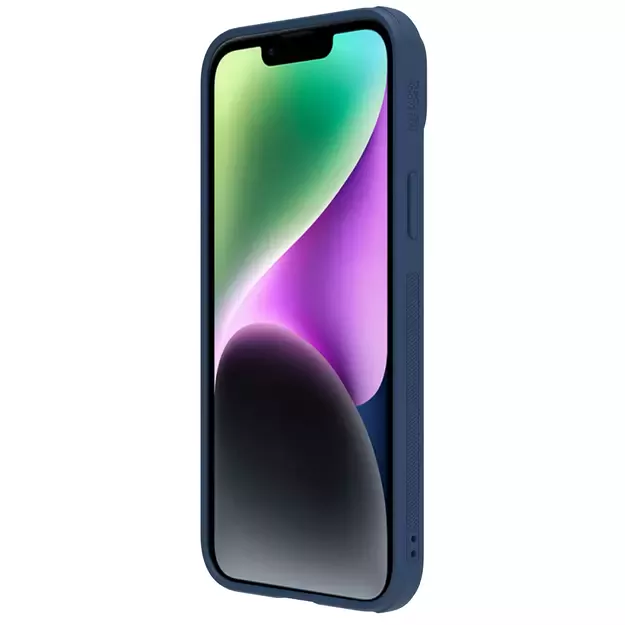 Nillkin CamShield Leather S Case iPhone 14 Plus case with camera cover blue 5