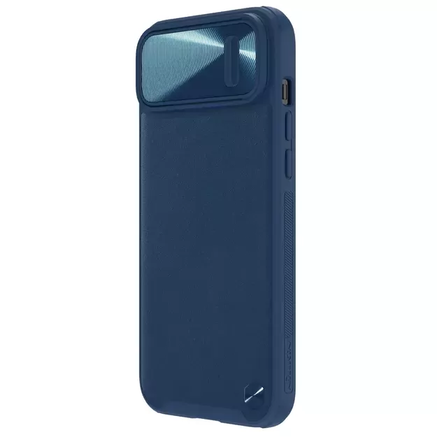 Nillkin CamShield Leather S Case iPhone 14 Plus case with camera cover blue 2