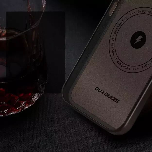 Dux Ducis Naples Case for iPhone 14 Plus Leather Cover (MagSafe Compatible) Dark Brown 9