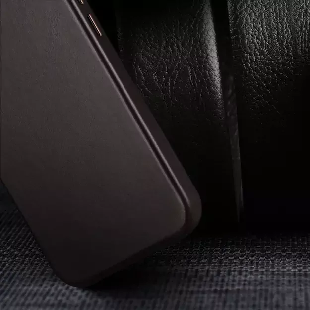 Dux Ducis Naples Case for iPhone 14 Plus Leather Cover (MagSafe Compatible) Dark Brown 5