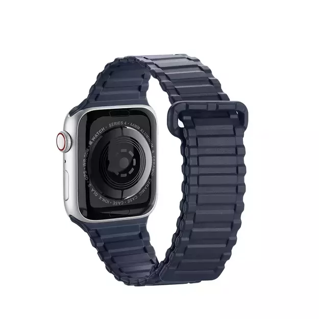 Dux Ducis Strap (Armor Version) Apple Watch Ultra, SE, 9, 8, 7, 6, 5, 4, 3, 2, 1 (49, 45, 44, 42 mm) Silicone Magnetic Band Bracelet Blue 1