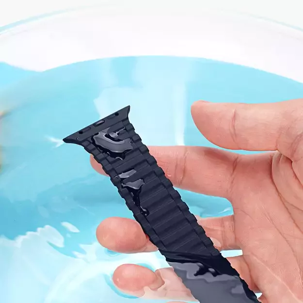 Dux Ducis Strap (Armor Version) Apple Watch Ultra, SE, 9, 8, 7, 6, 5, 4, 3, 2, 1 (49, 45, 44, 42 mm) Silicone Magnetic Band Bracelet Blue 6