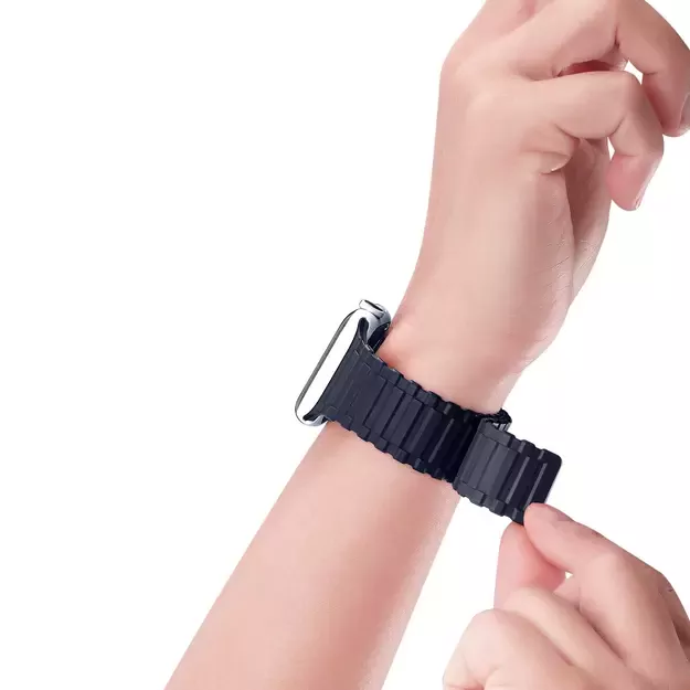 Dux Ducis Strap (Armor Version) Apple Watch Ultra, SE, 9, 8, 7, 6, 5, 4, 3, 2, 1 (49, 45, 44, 42 mm) Silicone Magnetic Band Bracelet Blue 2