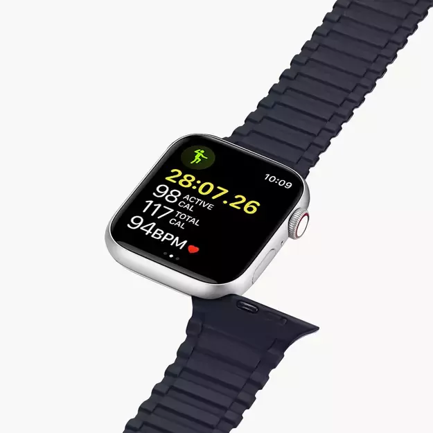 Dux Ducis Strap (Armor Version) Apple Watch Ultra, SE, 9, 8, 7, 6, 5, 4, 3, 2, 1 (49, 45, 44, 42 mm) Silicone Magnetic Band Bracelet Blue 7