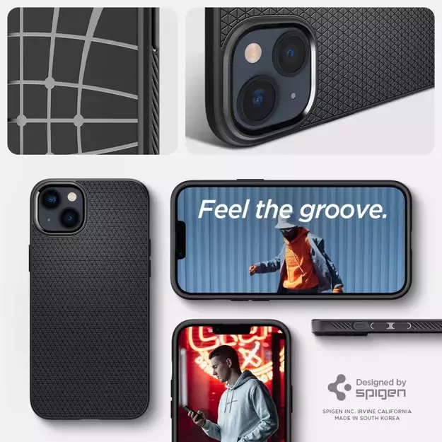 Spigen Liquid Air iPhone 14 Case - Matte Black 11