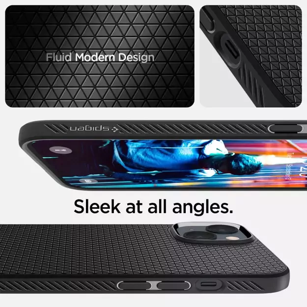 Spigen Liquid Air iPhone 14 Case - Matte Black 7