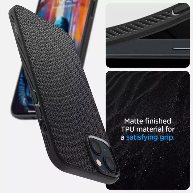 Spigen Liquid Air iPhone 14 Case - Matte Black 8