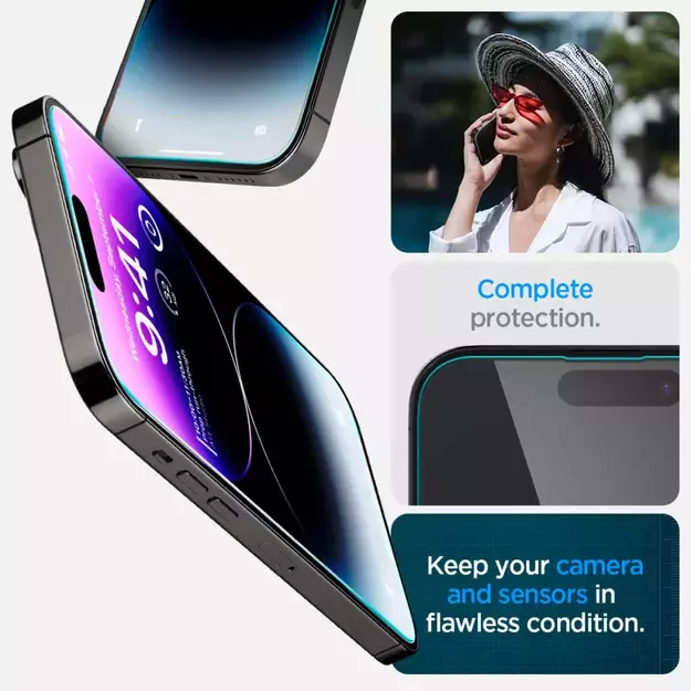 Spigen Glas.tR EZ Fit Tempered Glass for iPhone 14 Pro Max - 2 pcs. 25