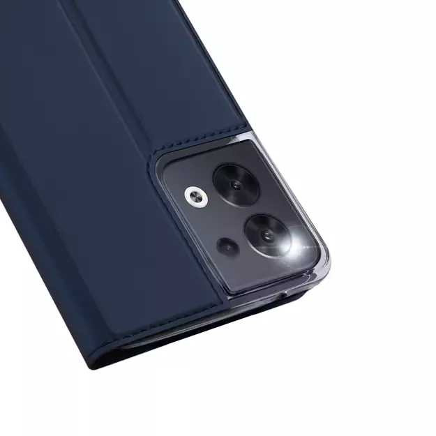 Dux Ducis Skin Pro case for Oppo Reno 8 flip cover card wallet stand blue 9