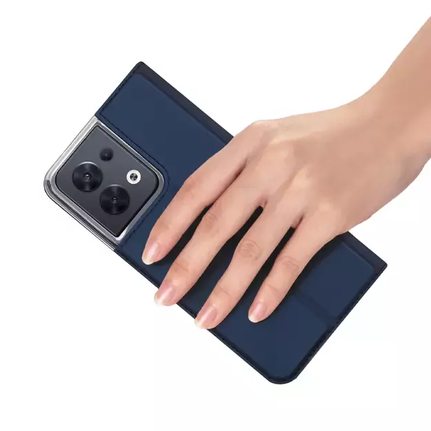 Dux Ducis Skin Pro case for Oppo Reno 8 flip cover card wallet stand blue 13