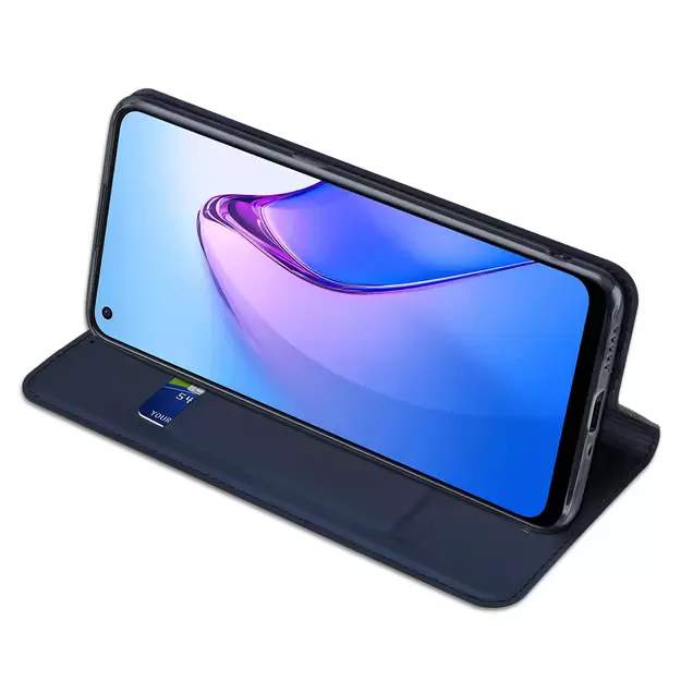Dux Ducis Skin Pro case for Oppo Reno 8 flip cover card wallet stand blue 11