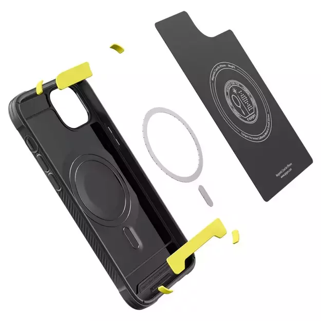 Spigen Rugged Armor Mag Case with MagSafe for iPhone 14 - Matte Black 28