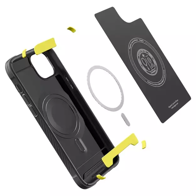 Spigen Rugged Armor Mag Case with MagSafe for iPhone 14 - Matte Black 35