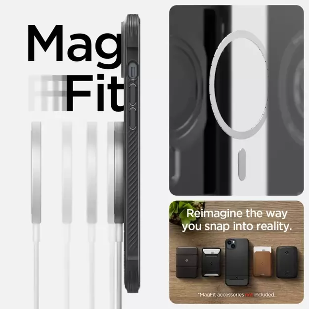 Spigen Rugged Armor Mag Case with MagSafe for iPhone 14 - Matte Black 16