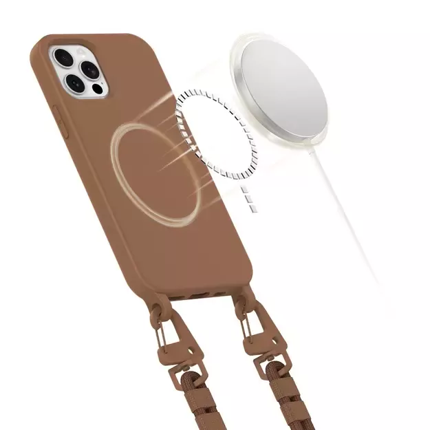 Tech-Protect MagNecklace MagSafe Case for iPhone 12 / 12 Pro - Brown 7