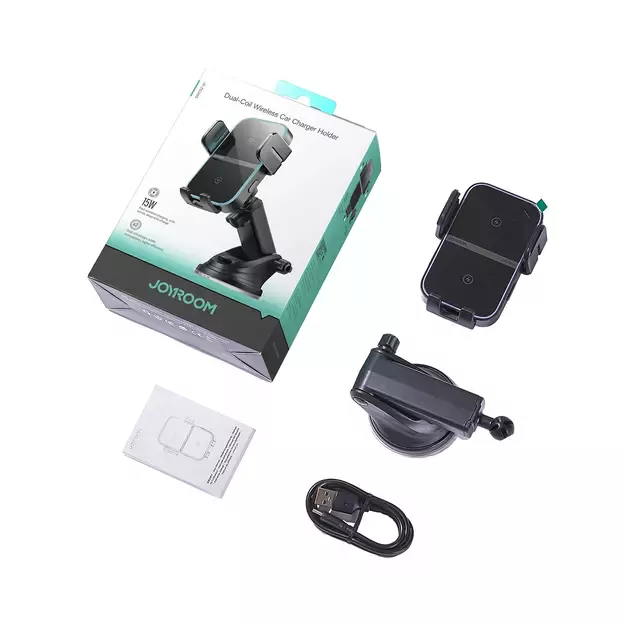 Joyroom JR-ZS246 S inductive charger holder for dashboard - black 2