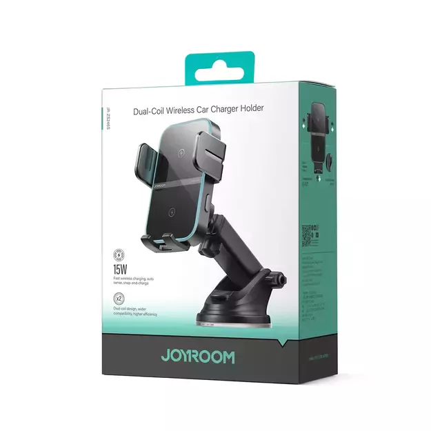 Joyroom JR-ZS246 S inductive charger holder for dashboard - black 1