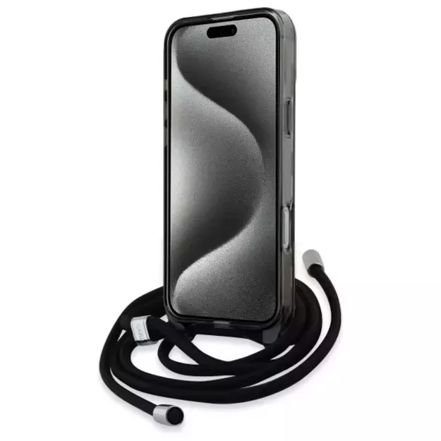 Karl Lagerfeld IML Crossbody Monogram Karl &amp  Choupette Head MagSafe Case for iPhone 16 Pro - Black 9