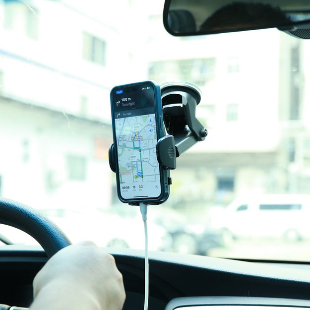 Joyroom car phone holder with telescopic extendable arm for dashboard and windshield black (JR-ZS259) 10