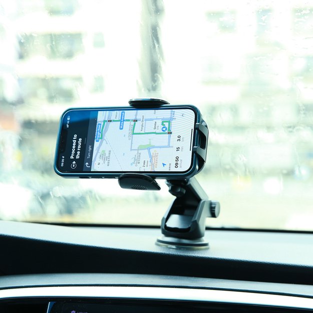 Joyroom car phone holder with telescopic extendable arm for dashboard and windshield black (JR-ZS259) 14