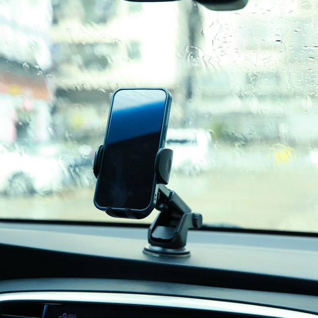 Joyroom car phone holder with telescopic extendable arm for dashboard and windshield black (JR-ZS259) 18