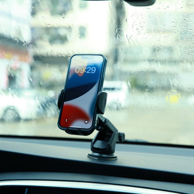 Joyroom car phone holder with telescopic extendable arm for dashboard and windshield black (JR-ZS259) 17