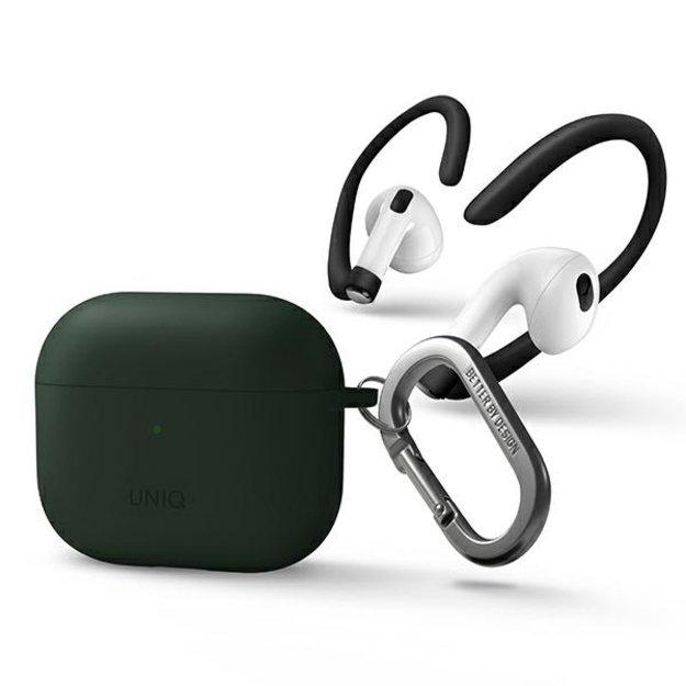 Uniq Nexo case for AirPods 3 + Ear Hooks Silicone - green
