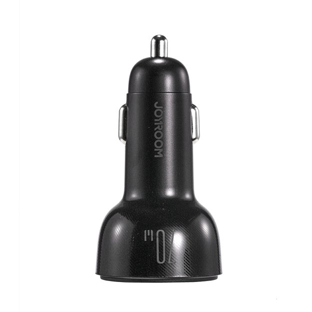 Joyroom car charger 70W with 3 ports: USB, 2 x USB C black (JR-CL26) 1