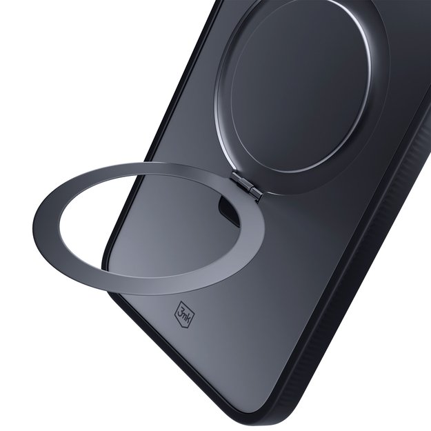 3mk Smoke Case Mag&amp Stand for Apple iPhone 16 - black 1