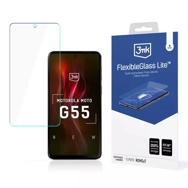 Hybrid Glass 3mk FlexibleGlass Lite™ for Motorola Moto G55 5G
