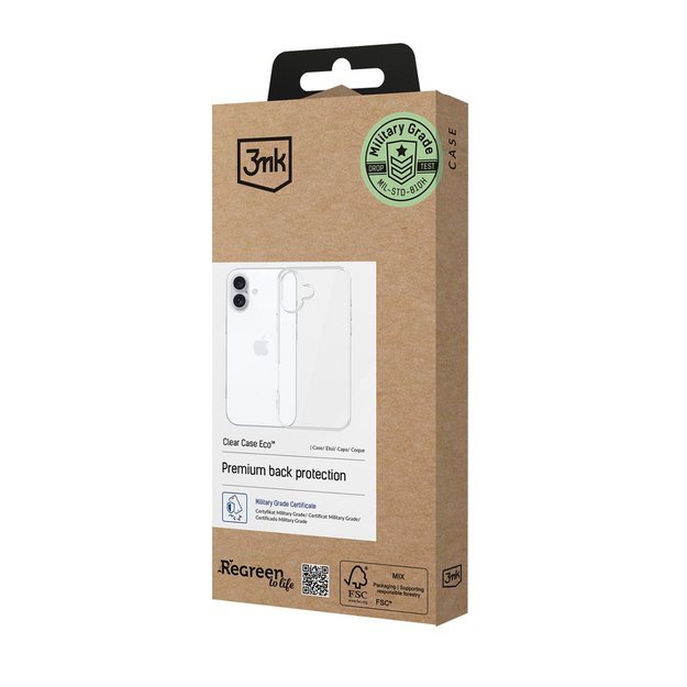 3mk Clear Case Eco for Apple iPhone 16 plus - transparent 14