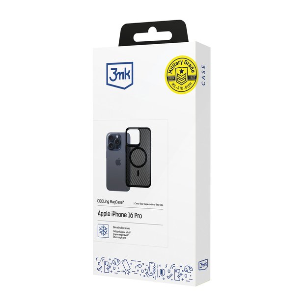 3mk COOLing MagCase for Apple iPhone 16 Pro - Black 2