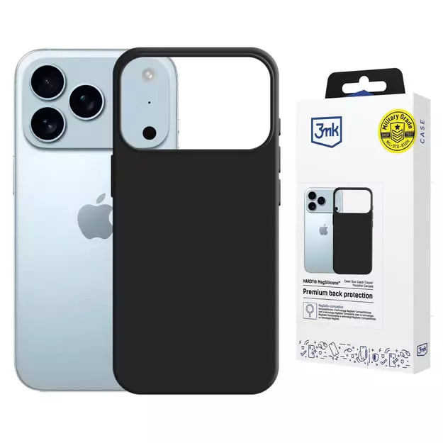 3mk Hardy MagSilicone Case for Apple iPhone 17 Pro - Gray