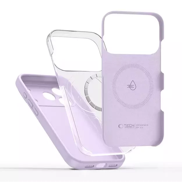 Tech-Protect Silicone MagSafe Case for iPhone 17 Pro - Purple 1