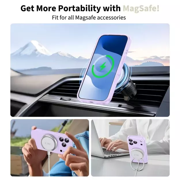 Tech-Protect Silicone MagSafe Case for iPhone 17 Pro - Purple 2