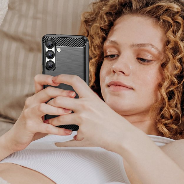 Carbon Case Flexible Silicone for Xiaomi Redmi A5 4G - Black 7