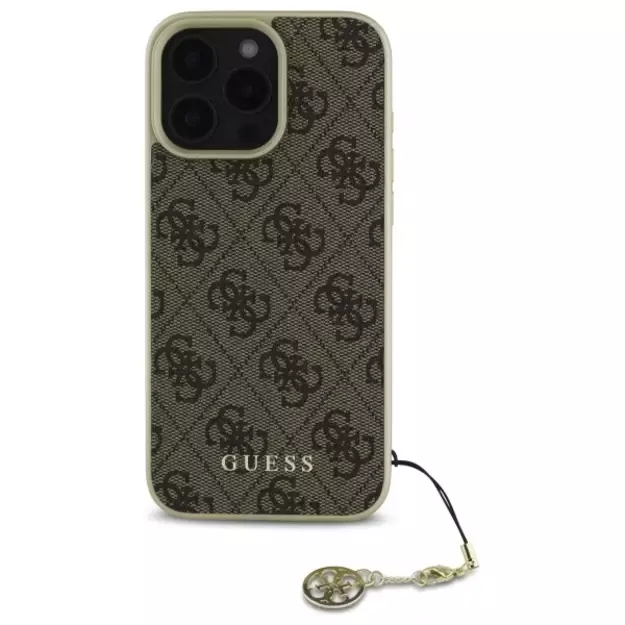 Guess 4G Charms Collection case for iPhone 16 Pro - brown 9