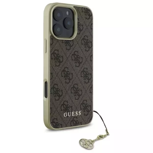 Guess 4G Charms Collection case for iPhone 16 Pro - brown 10