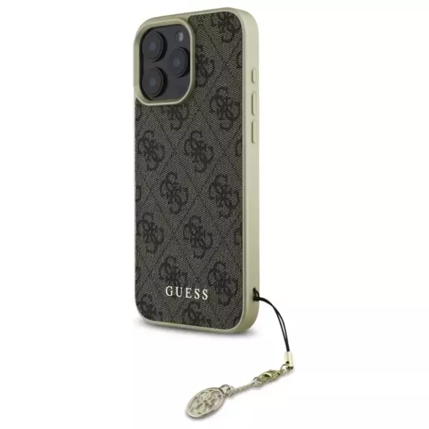 Guess 4G Charms Collection case for iPhone 16 Pro - brown 8