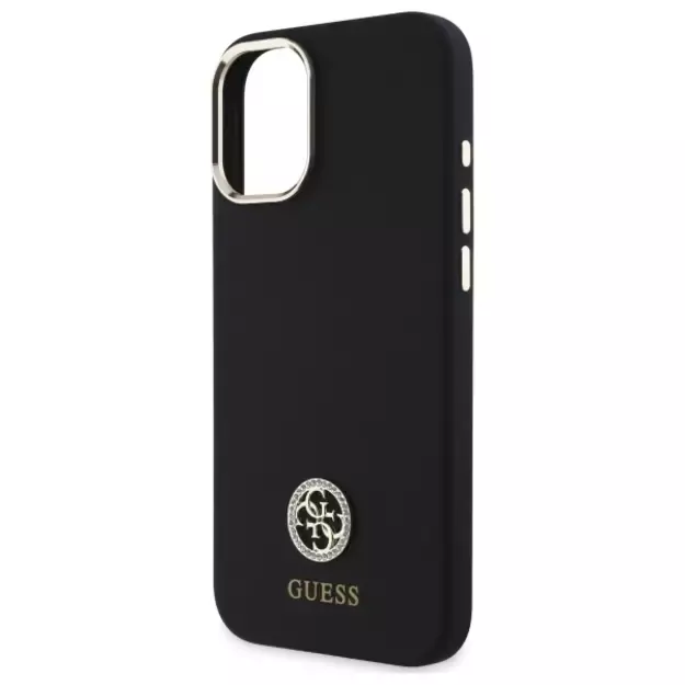 Guess Silicone Logo Strass 4G Case for iPhone 16 - Black 12