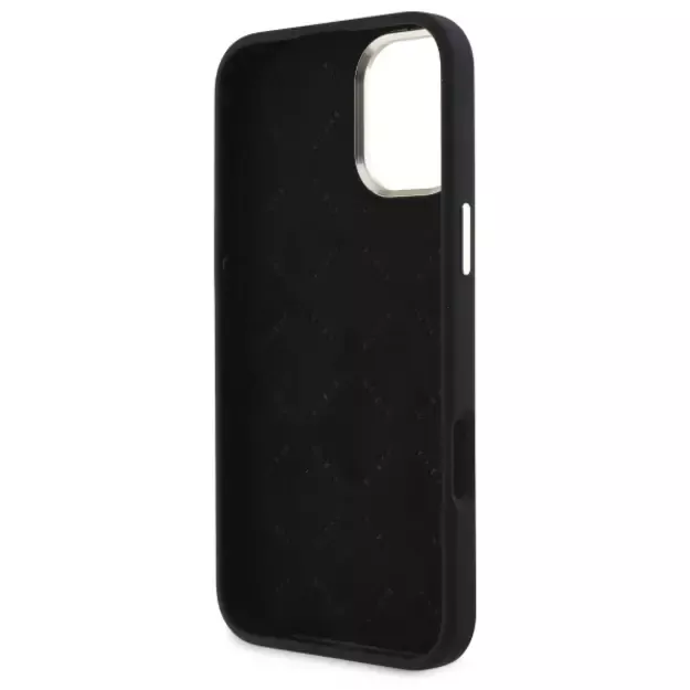 Guess Silicone Logo Strass 4G Case for iPhone 16 - Black 13