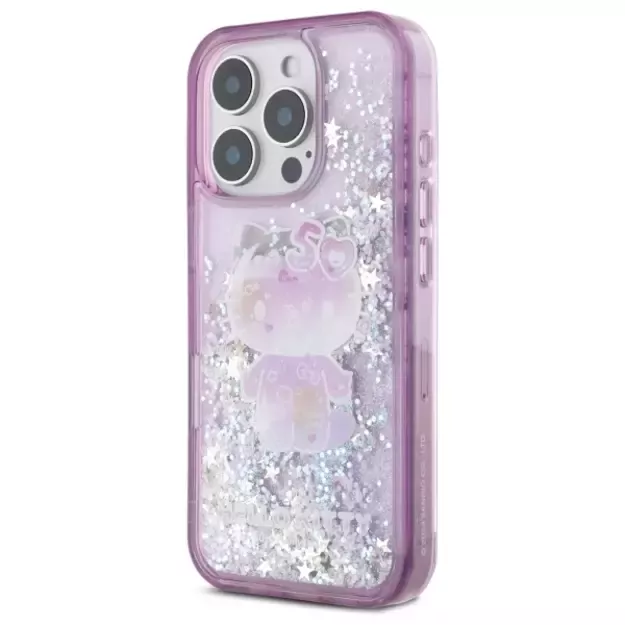 Hello Kitty Liquid Glitter 50TH Anniversary Party iPhone 16 Pro Max Case - Purple 8