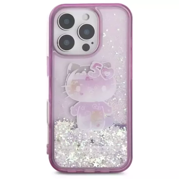 Hello Kitty Liquid Glitter 50TH Anniversary Party iPhone 16 Pro Max Case - Purple 9