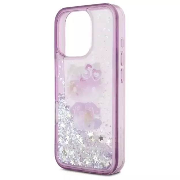 Hello Kitty Liquid Glitter 50TH Anniversary Party iPhone 16 Pro Max Case - Purple 12