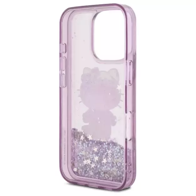 Hello Kitty Liquid Glitter 50TH Anniversary Party iPhone 16 Pro Max Case - Purple 13