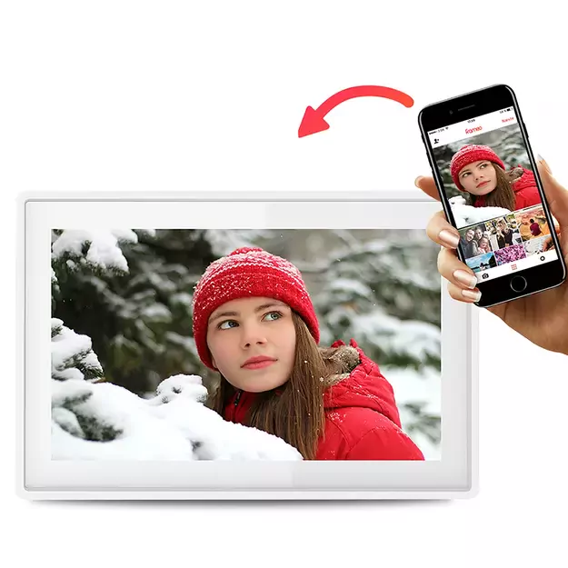 Denver Frameo PFF-1021W 10.1&quot  Digital Frame - White