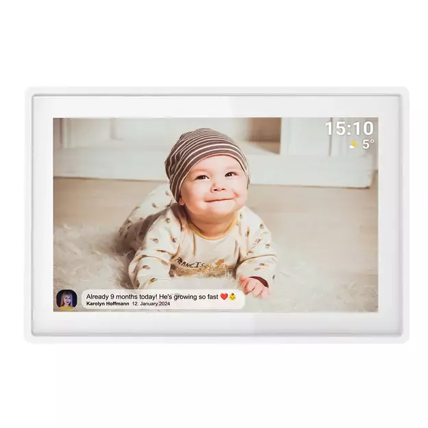 Denver Frameo PFF-1021W 10.1&quot  Digital Frame - White 2