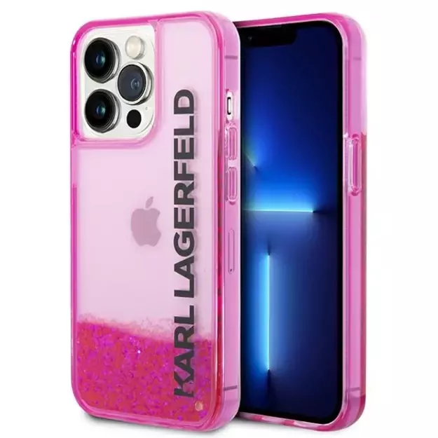 Karl Lagerfeld KLHCP14LLCKVF iPhone 14 Pro 6,1  różowy/pink hardcase Liquid Glitter Elong